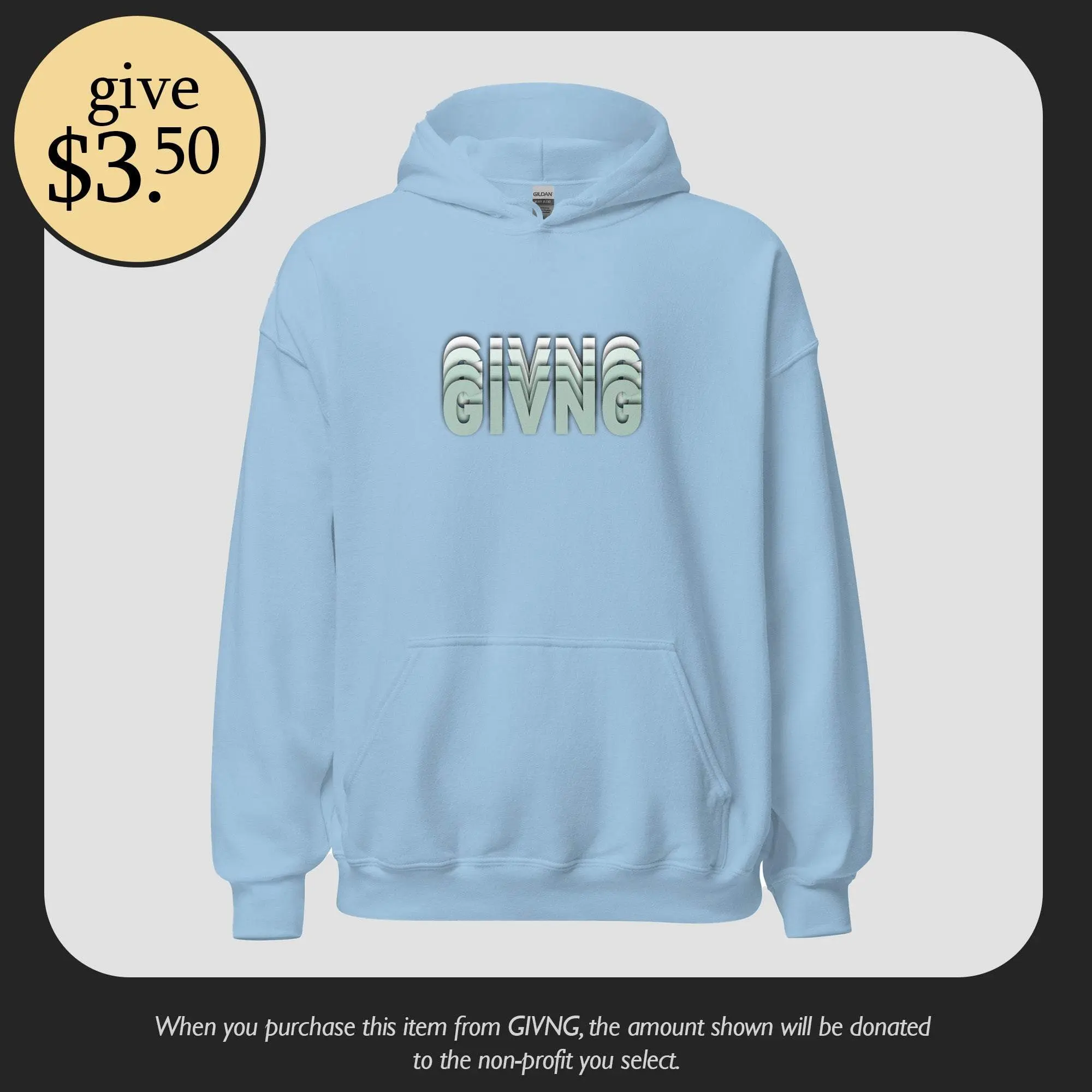 Stacked Hoodie - Light Blue