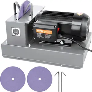 VEVOR Lawn Mower Blade Sharpener, 1HP 750W Lawnmower Blade Grinder with 9 - inch Ceramic Grinding Wheel, Powerful Bench Mower Sharpening Machine for High/Low Lift Blades, Gator Blades, Flat BladesVEVOR Super Brand Day