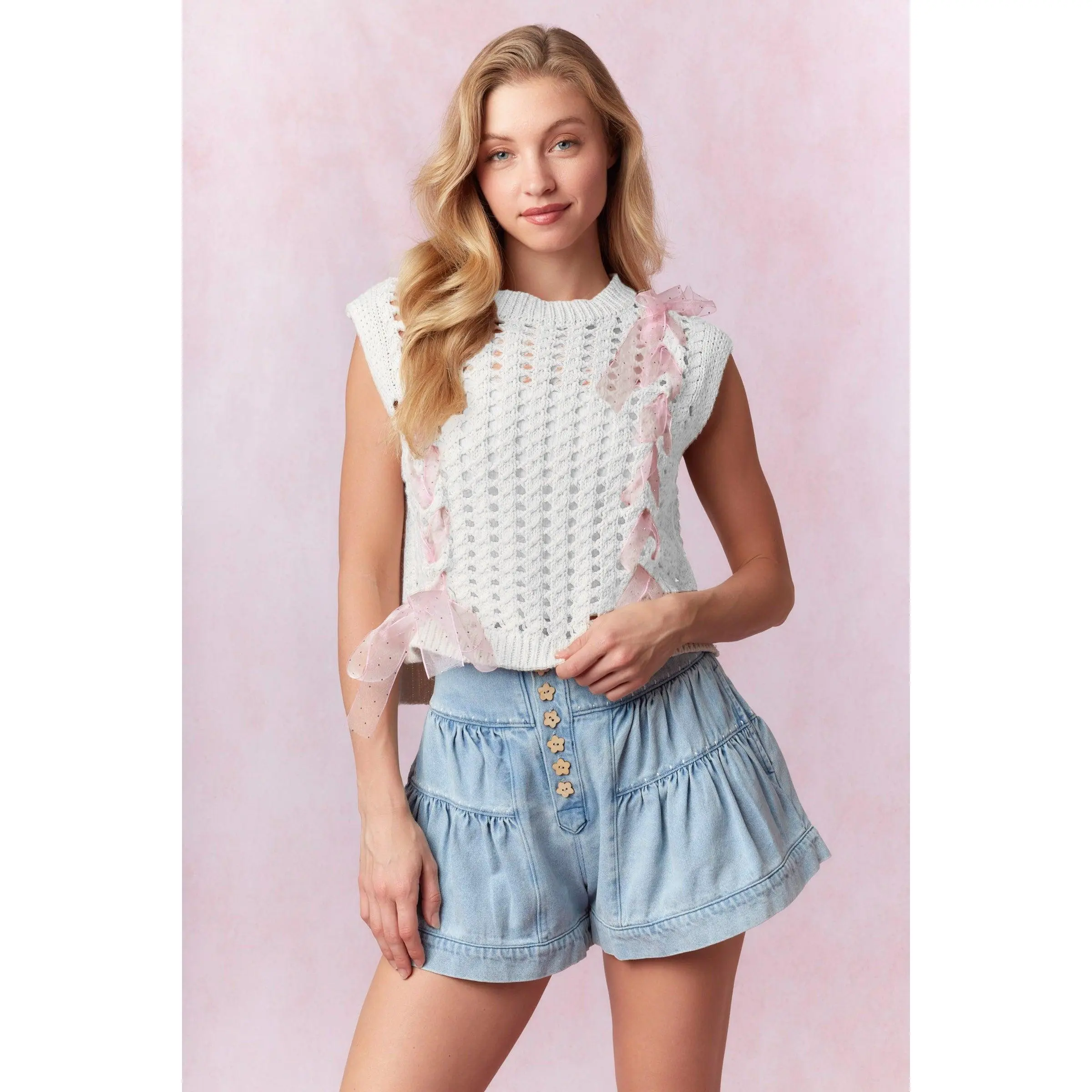 Ribbon Sweater Vest