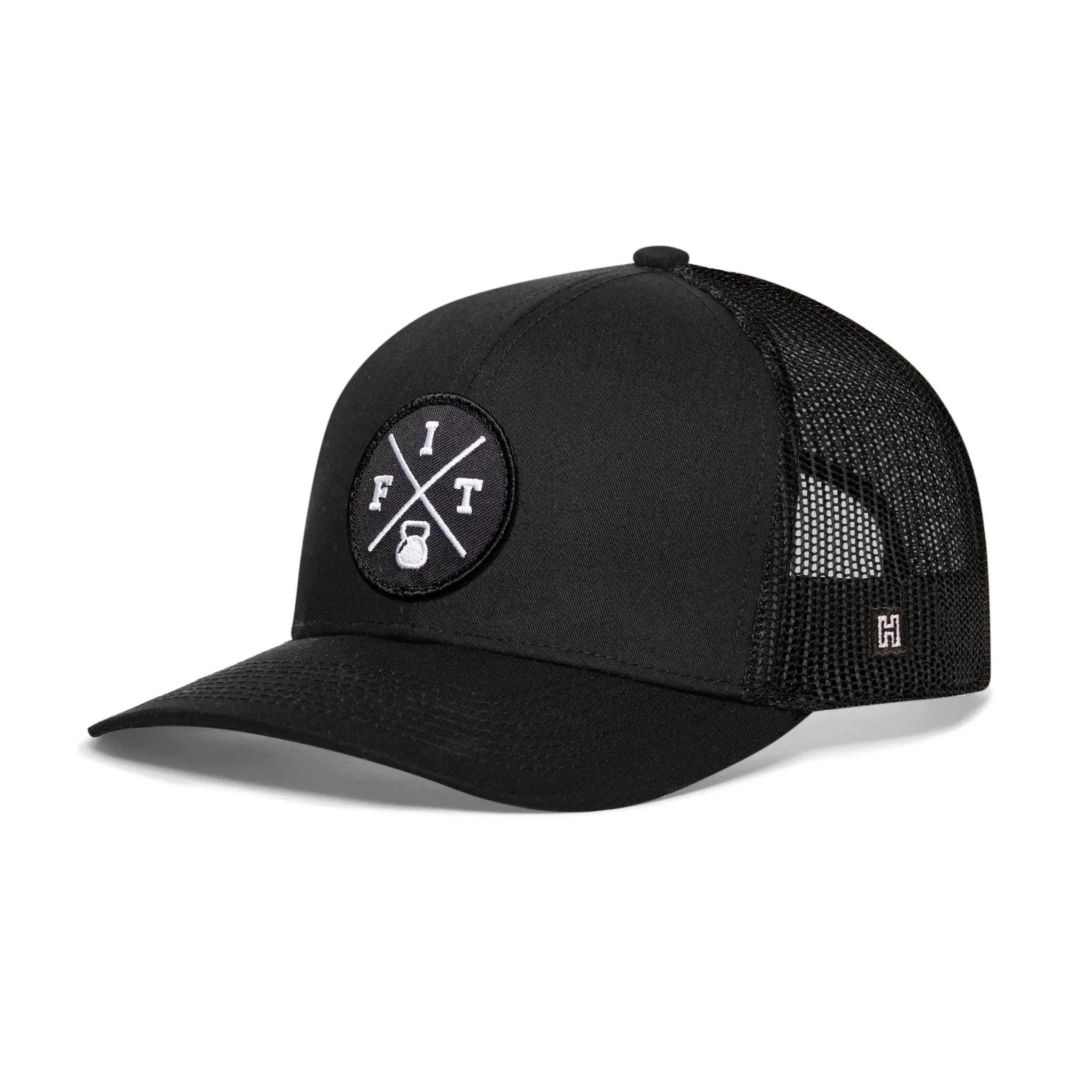 FIT Trucker Hat  |  Black Fitness Snapback