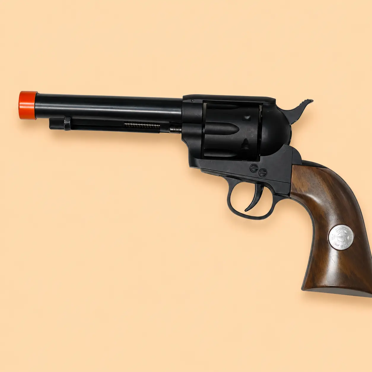 Spinning Revolver Toy for Wild West Adventure, Vintage Finish with Smooth Rotation, Ideal Party Favor
