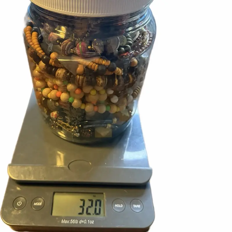 31.0oz Boho Native Southwestern Wooden Beaded Jewelry Mystery Jar