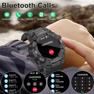 New Military Sports Fitness Smartwatch Men Outdoor Compass Health Monitoring BT Call Waterproof Smartwatch For iOS Android