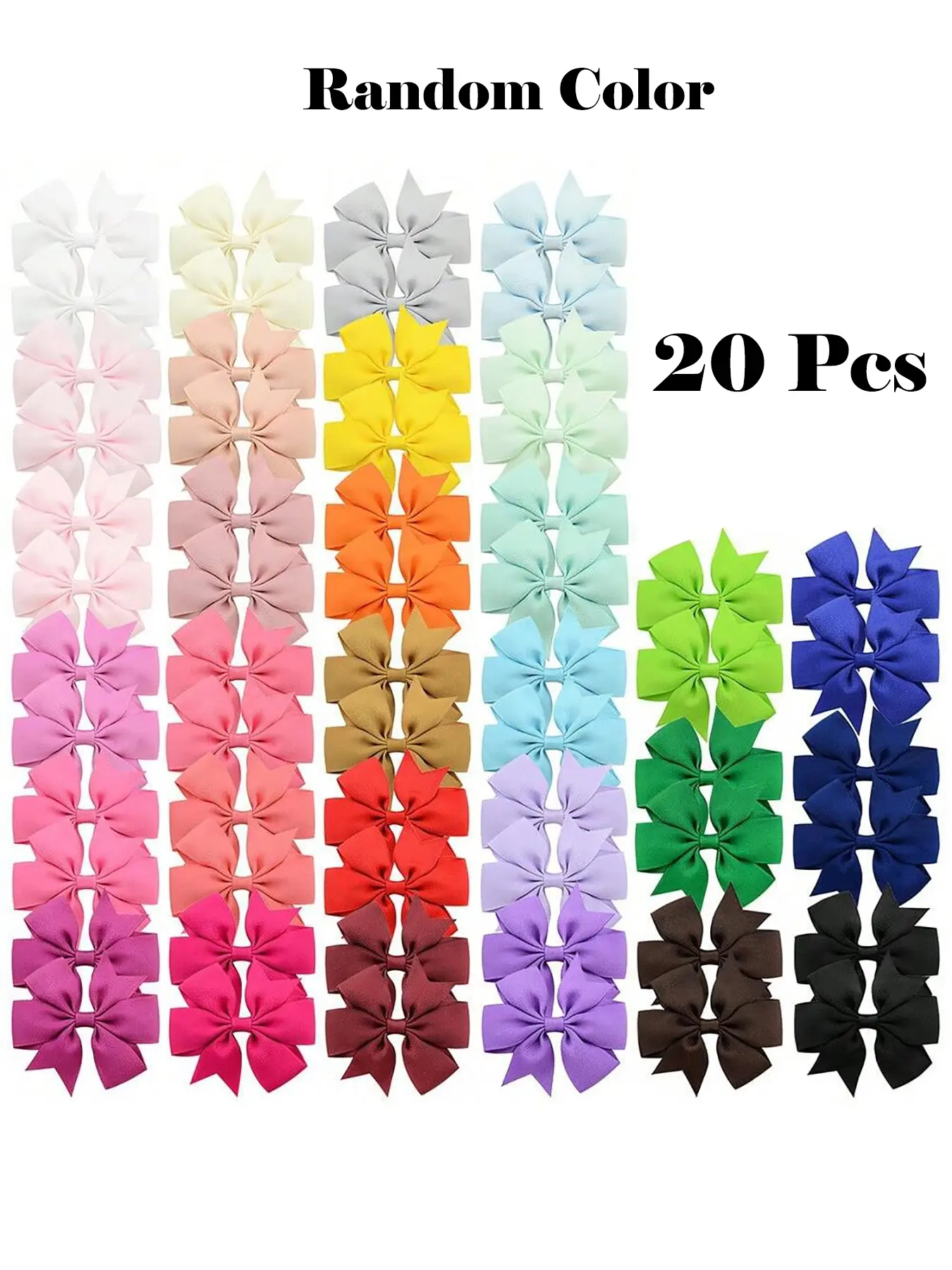 20pcs-Randomly-Assorted-Macaron-Color-Hair-Clips-Elegant Pastel Bow-Including-Butterfly-Shaped-Clips-Party-Hairpins-Side-Clips-Etc-Hair Pin Set Barrettes Bows for Hair Cute Hair Accessories