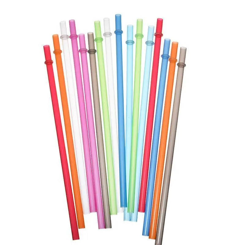13-Inch Reusable Plastic Straws – Extra Long Colorful Tritan Tumbler Replacement – 10-Pack, BPA Free