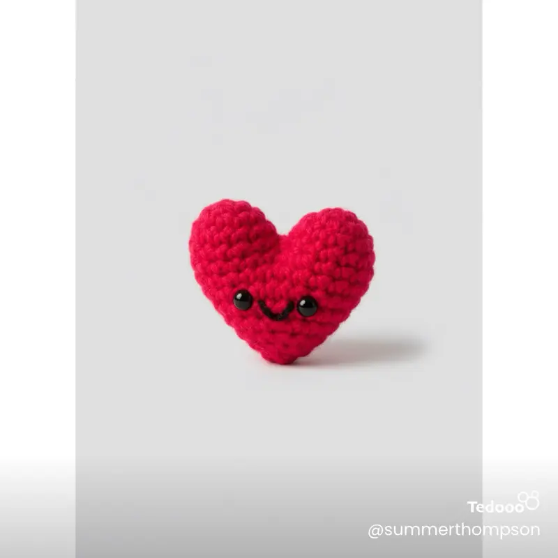 Crocheted Heart Amigurumi: Pocket-sized Love