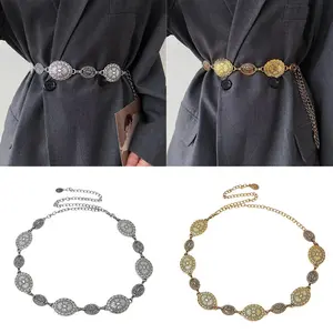 Versatile Metal Waist Chain Ethnic Style Belt Body Accessory for Music Festivals