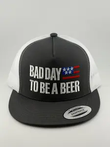 YUPOONG Trucker Hat - Bad Day to Be a Beer - Premium Stitched Design - Perfect for Lake Days BBQs Tailgates & Freedom Celebrations