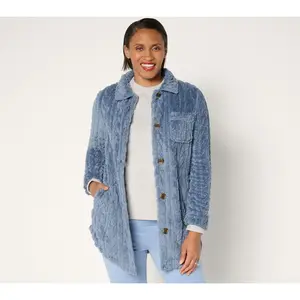 Cuddl Duds Sculpted Sherpa Shirt Jacket