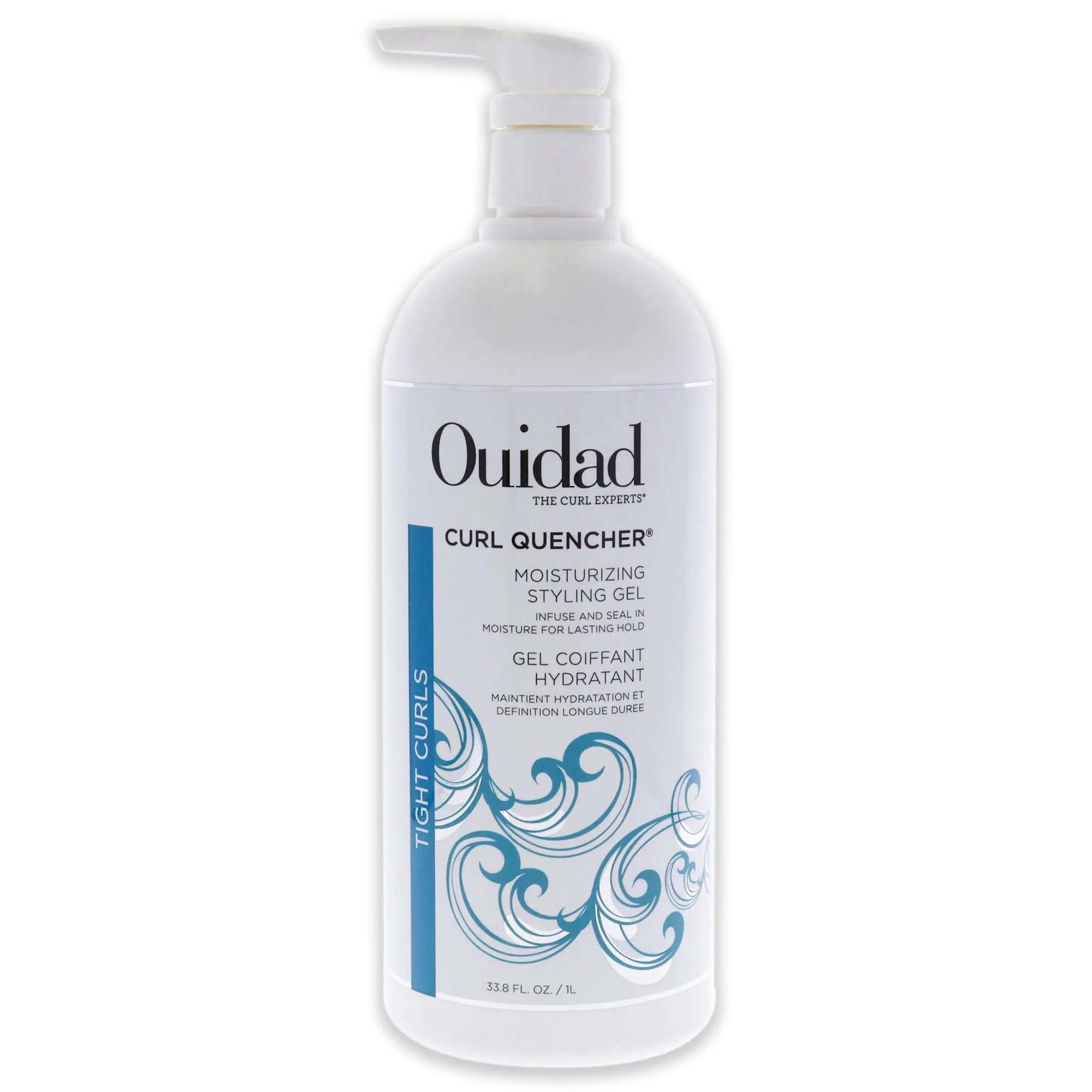 Ouidad Curl Quencher Hydrating Moisturizing Hair Styling Gel - Unisex Hair Care Product, 33.8 fl oz Gel, Moisturize