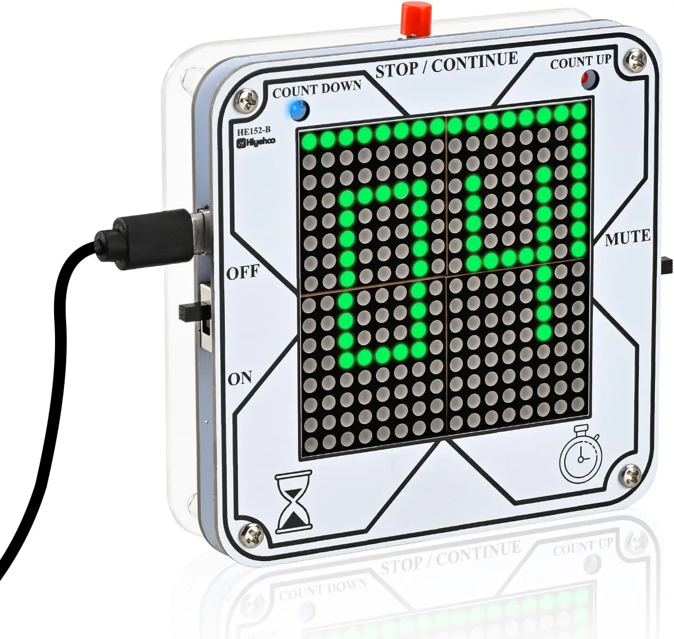 DIY Digital Timer Soldering Practice Kit, Count Up & Countdown Timer Electronic Project with Mute Mode STEM Learning Kit for Beginners, School Education and Daily Use