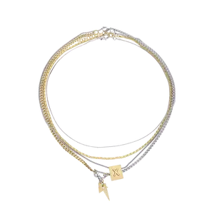 THE LETTER LAYERED NECKLACE SET