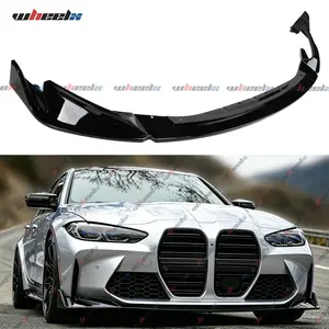 2021-2026 – BMW M3 G80 & M4 G82 G83 – WHEELX Design V2 3-Piece Front Lip Kit – Gloss Black | M3 M4 ONLY! Not Base Model fathersdaygift fathersdaygift