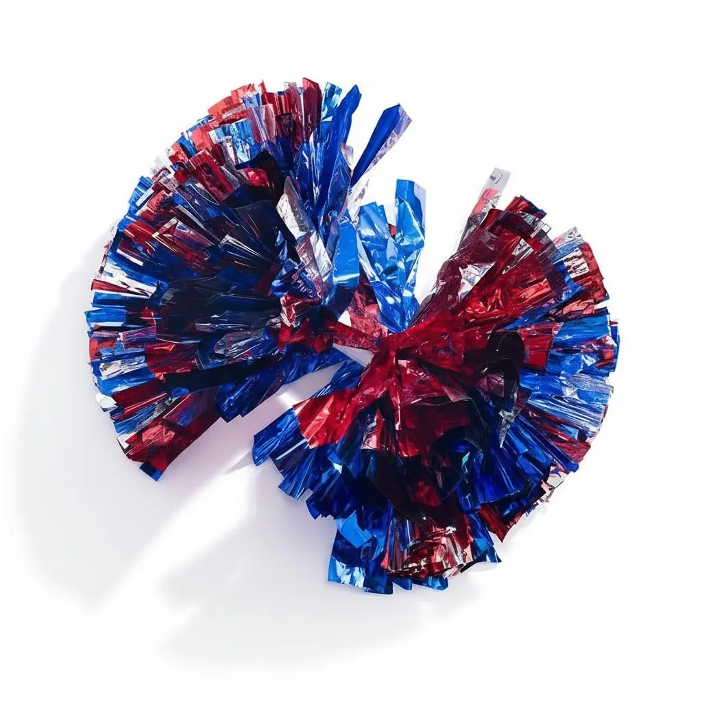 Metallic Red, Blue & Silver Foil