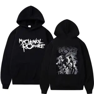 🎸[Gothic Hoodie] My Chemical Romance Hoodie – Black Parade Gothic Retro Emo Rock, Oversized Harajuku Streetwear Fleece Pullover, Long Sleeve Graphic Hoodie, Cozy Fall Outfit Hoodie, Trendy Emo Rock Fashion, Unisex Pullover for Men & Women