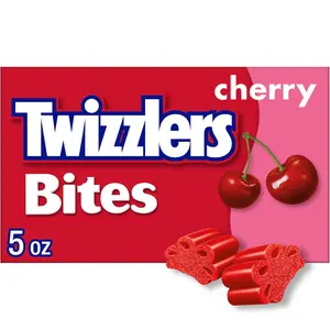 Twizzlers Cherry-Flavored Licorice-Style Chewy Candy Bites, 5 oz Boxes, 12-Count Food Snack Pack