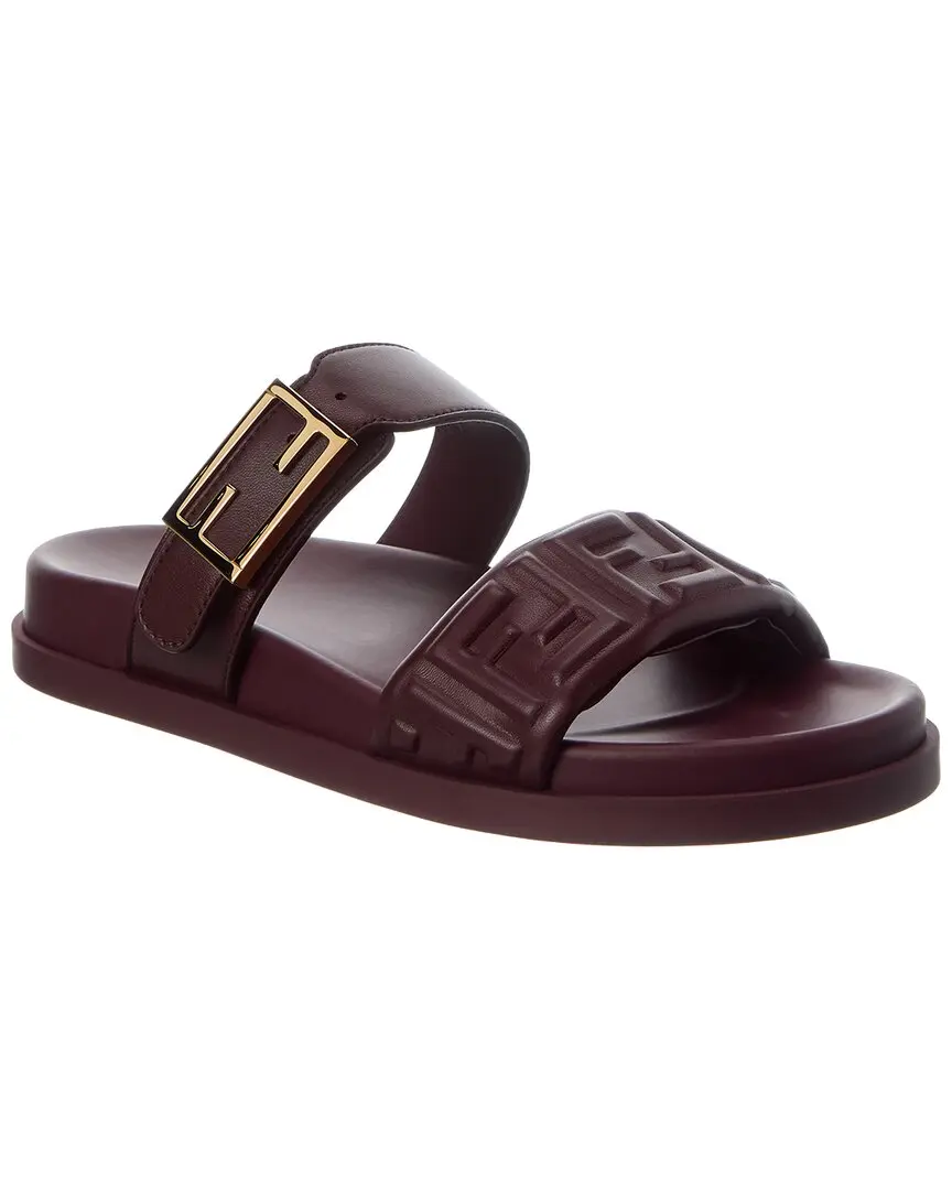FENDI Feel FF Leather Sandal