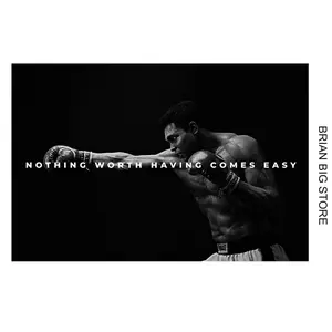 Muhammad Ali Wall Art Motivational Quote Landscape Modern Office Decor Entrepreneur Gift Success Poster Encouragement Saying