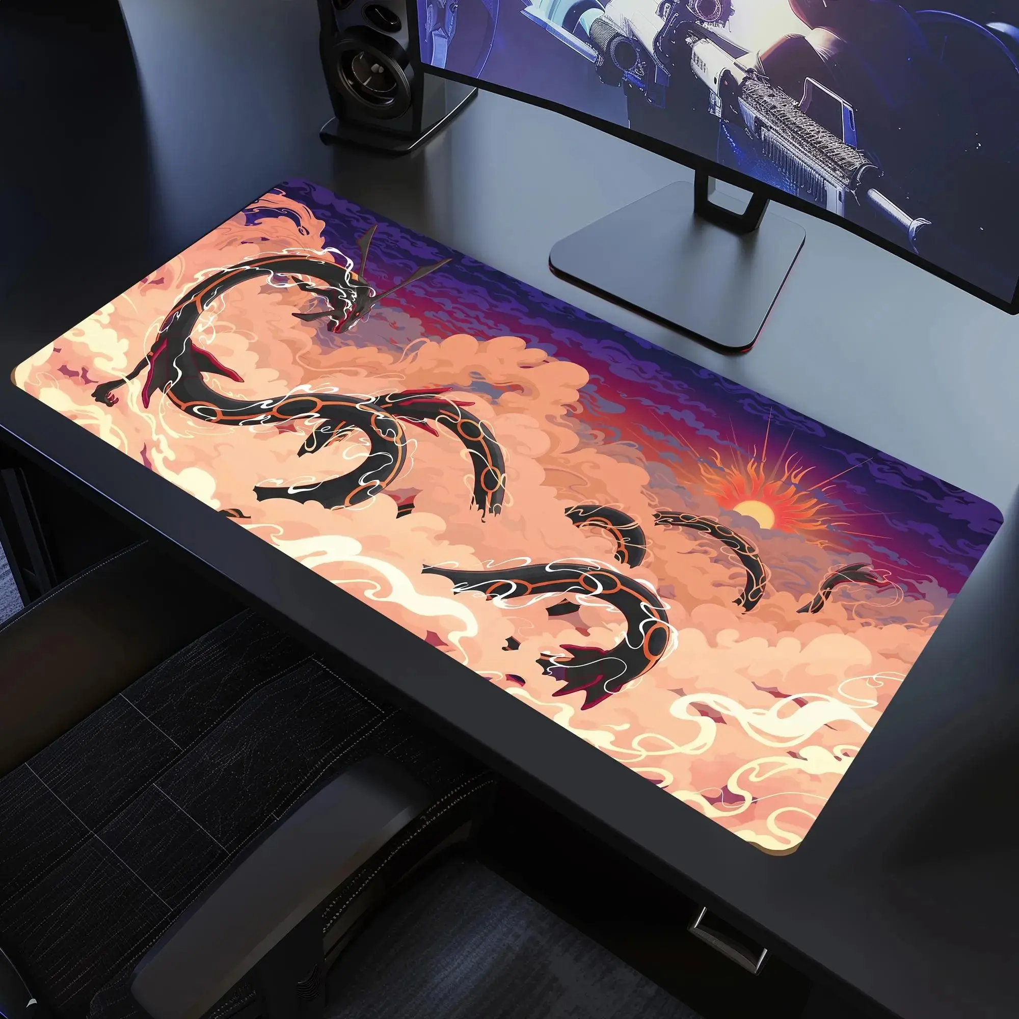 [SALE UP TO 45%] Rayquaza Desk Pad Mouse Mat, Gift For Him, Gift For Fan, Gift For All
