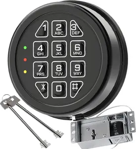 La Macaza High Security Electronic Safe Lock Replacement Keypad with Solenoid Lock & 2 Override Keys for Safe Box & Security Cabinets