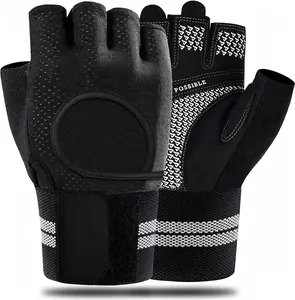 Gym Workout Gloves for Men & Women | Weight Lifting Gloves with Wrist Support, Breathable, Anti-Slip Full Palm Protection for Training & Pull Ups