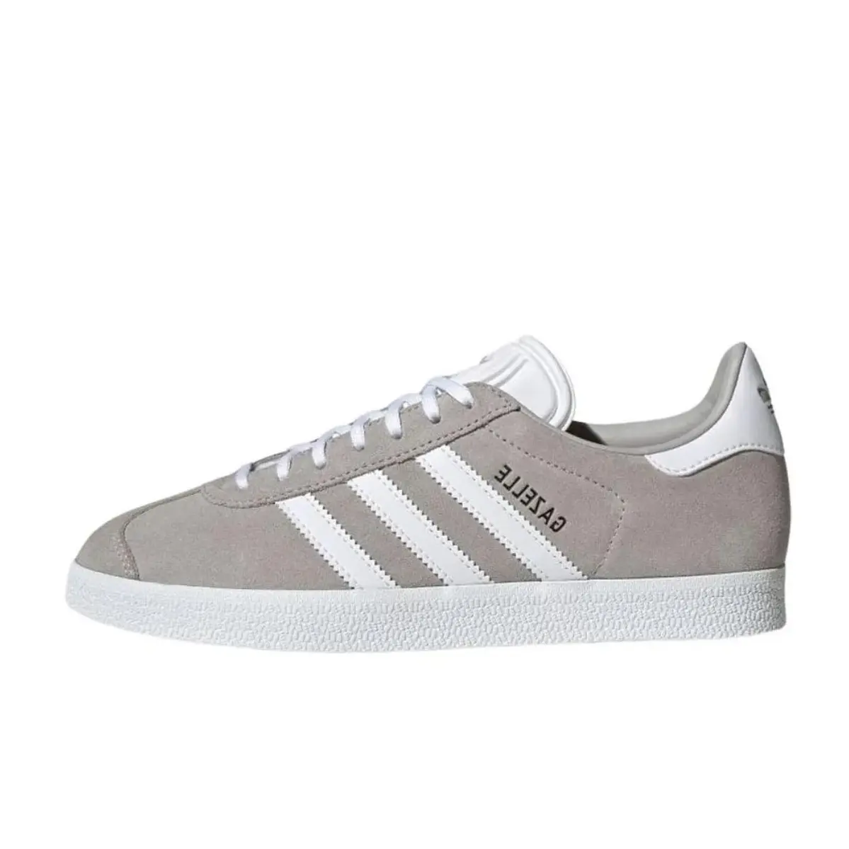 Adidas Women's Gazelle Casual Trainers, Grey Suede Low-Top Retro Style Sneakers with a Gum Rubber Sole for Daily Wear, Low Top Sneakers, Sports Shoes, Minimalist, Closed, Soft Suede, Stripes, Low Profile