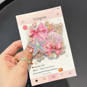 Aesthetic Floral Coquette Seashell Magnetic Phone Grip Preppy Coastal Ribbon Bow Magsafe Kickstand, Boho Summer Beach Gift For Her