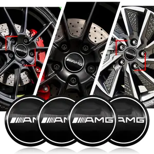 4 Pack Car Wheel HUB Center Cap Protector, Decoration Accessories for Mercedes Amg Series, Auto Parts for Vehicle Upgrades