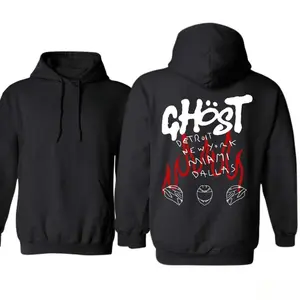 Ghost Racing Hoodie – Cool Racing Design with 'Ghost' Logo and Helmet Graphics, Perfect for Motorsports Fans, Unisex Pullover for Fast-Paced Adventures