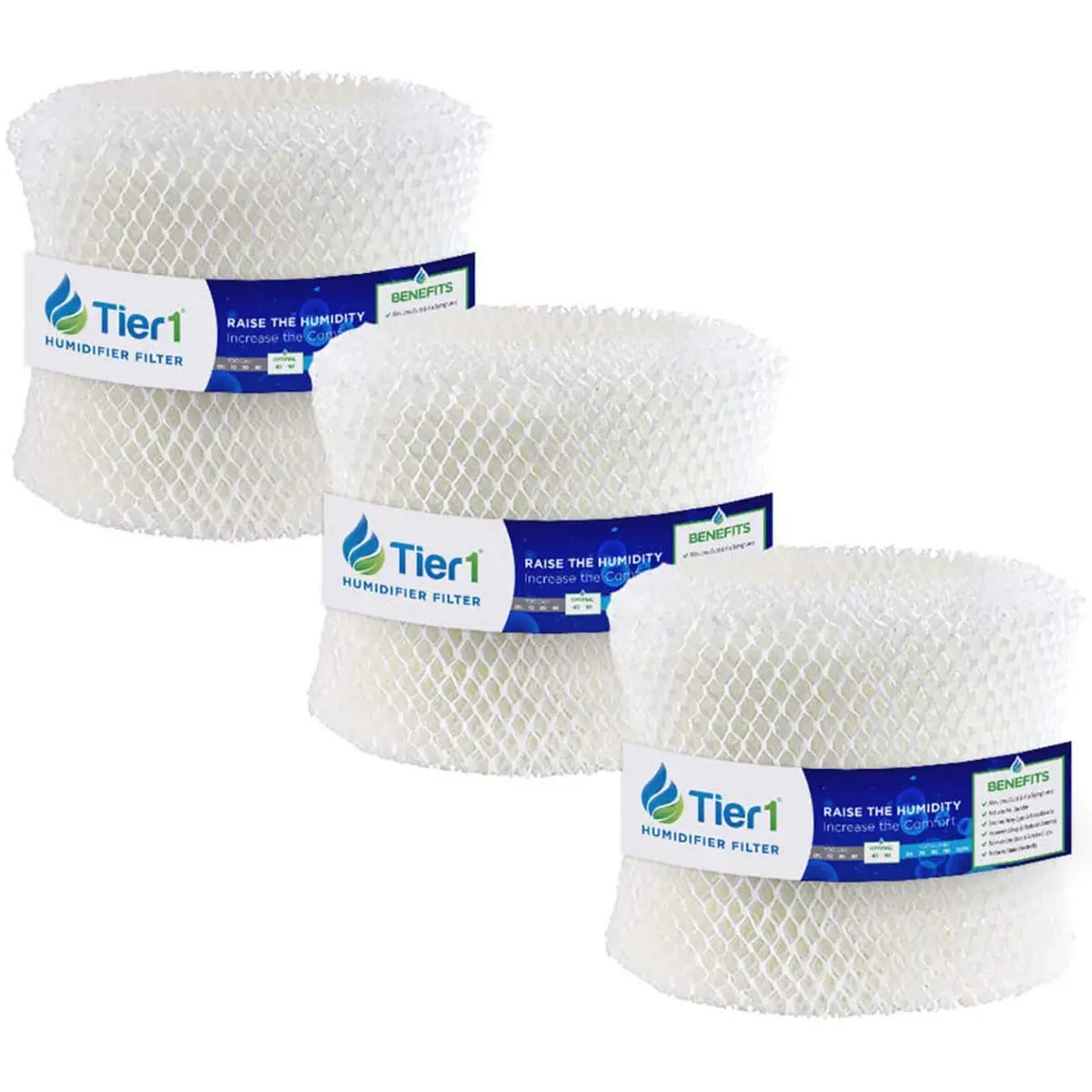 Tier1 HWF64 Filter B Replacement Humidifier Filters 3-Pack, Compatible with Holmes HWF64CS, HM1730, HM1745, HM1746, HM1750, HM2200, Sunbeam SCM1746, SCM1747, Bionaire BWF64CS