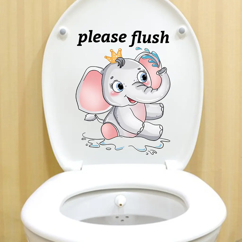 1 Set of bathroom slogan stickers, bathroom stickers, Bathroom decorations, suitable for home decoration such as bathrooms, living rooms, peeling and pasting, self-adhesive and detachable PVC material, adding fun to life