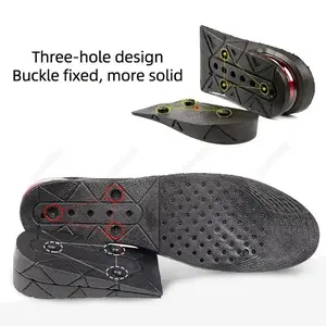 Invisible Height Increasing Insoles, Adjustable Heel Pad, Elevating Support, Sweat Absorbing Foot Pads, 1.18-3.54 Inches