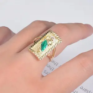 Saint Judas Virgin Mary Guadalupe Adjustable Ring for Women - 14k Gold Plated