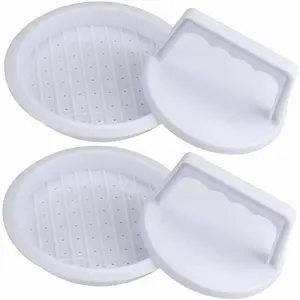 2 count Hamburger Press, Plastic Burger Press, Hamburger Maker Meat Press Set