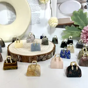 IG Crystal 20PCS Stochastic Handbags in Various Colors Including Rose Quartz Yellow Pink and Sodalite Unique Design