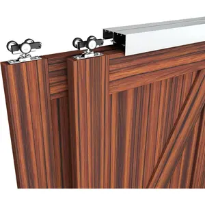 Bypass Closet Door Track Kit, 48'/4FT Aluminium Alloy Door Track Rail Set, Silver