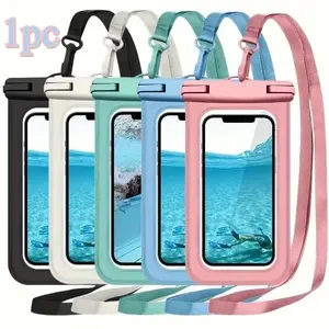 Waterproof Phone Bag, 1 Count Universal Large Capacity Transparent Phone Case with Lanyard, Swimming Phone Bag, Phone Accessories for Swimming, Beach, Pool, Phone Accessories, Cover, Smartphone