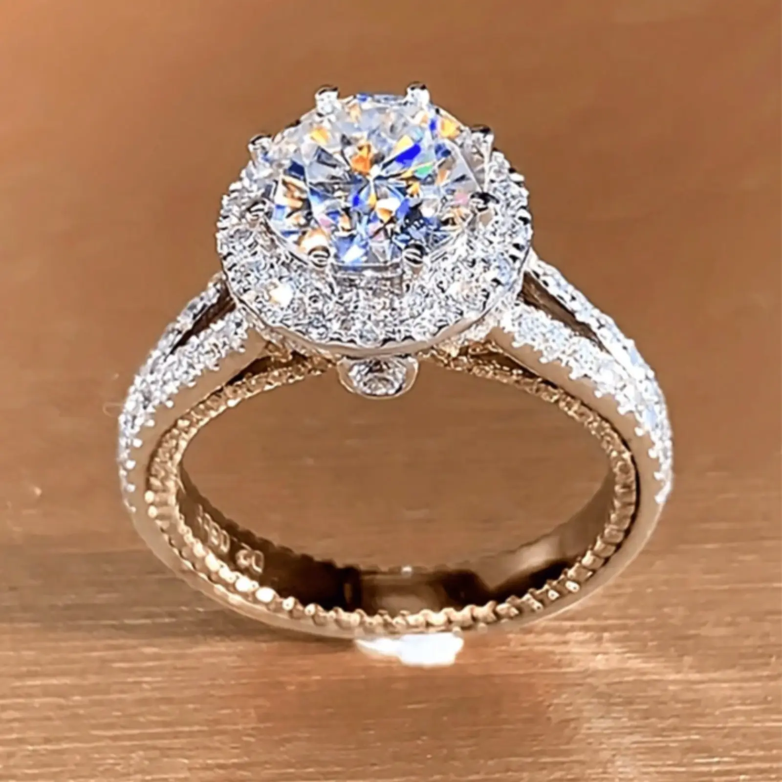Elegant 925 Sterling Silver Moissanite Engagement Ring for Women, Suitable for Daily Wear and Party, Ideal Gift for Girlfriend, Anniversary, Creative and Special Jewelry