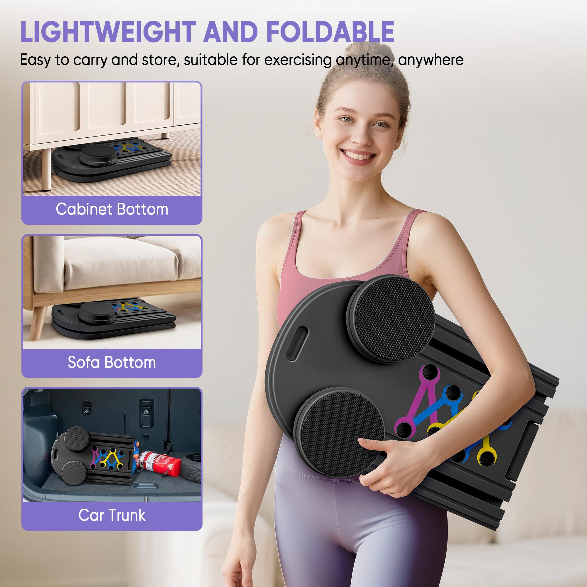 Pilates Reformer, Home Pilates Reformer Exercise Machine, Multifunctional Abdominal Board, Portable Foldable Abs Training Equipment, Women’s Pilates Core Workout Equipment