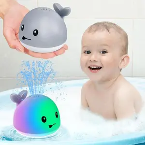Whale Design Bath Water Sprinkler Toy, 1 Set Water Spray Toy with Light & Music for Kids, Fun Water Toy for Swimming Pool, Beach, Bathroom(Users need to prepare 3 AA batteries by themselves)