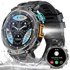 EIGIIS KE3 2025 New Bluetooth Call smartwatch for men Full Touch Screen With Health Monitor heart rate Flashlight Smart watch