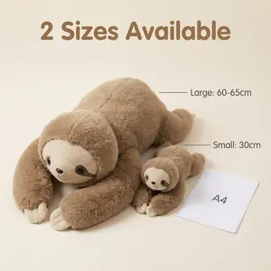 65cm Long-Armed Sloth Plush Toy, Soft and Cuddly Stuffed Animal, Heavier Weight for Comfort, Perfect Gift for Friends and Companions, Soft Huggable