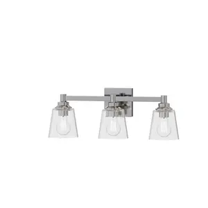 SkyPlug Montford 3-Light 6.25” Wide Wall Sconce with SkyPlug Technology for Plug & Play Installation and Modern Design