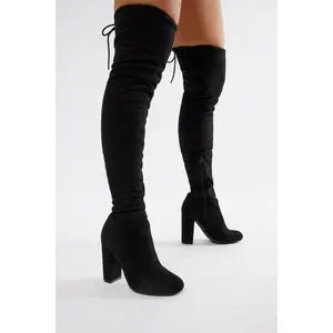 Pretty In Thigh High Boots - Black P
