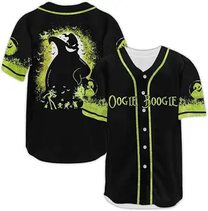 Horror Jersey, Halloween Baseball Jersey, Horror Movie Shirts Short Sleeve, Gifts for Horror Lover