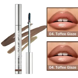 Velvety Waterproof Lip Liner 04 Toffee Glaze Long Lasting Matte Lip Contour Pencil Non Drying Transfer Proof Richly Pigmented Nude Brown Shade with Plumping Smooth Finish Makeup lip liner lip liners