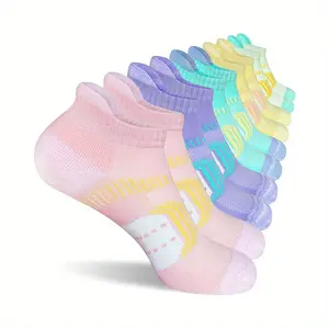 5/10/15/20 Pairs Elegant, Breathable,  Comfortable and Durable Ankle Socks for Running, Arch Support for Men and Women, Suitable for Running, Hiking, Mountain Climbing, Fitness, Travel, Leisure and Formal Occasions Menswear Tropical no-show design