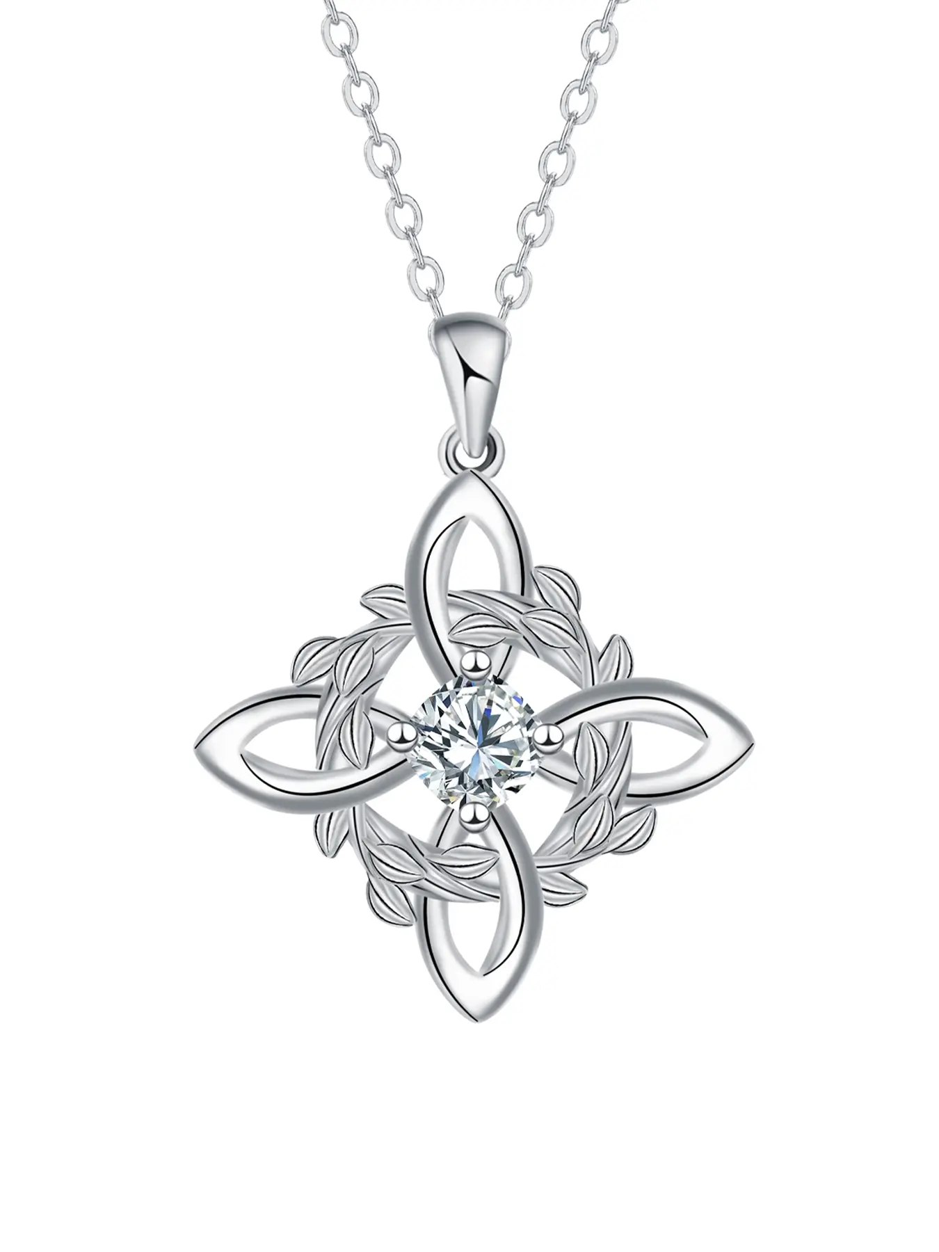 Witches Protection Knot Wreath Necklace for Women, Love Charm Irish Celtic Knot Pendant Necklace, Irish Vintage Necklace Gifts for Women Teens, Charm Necklaces