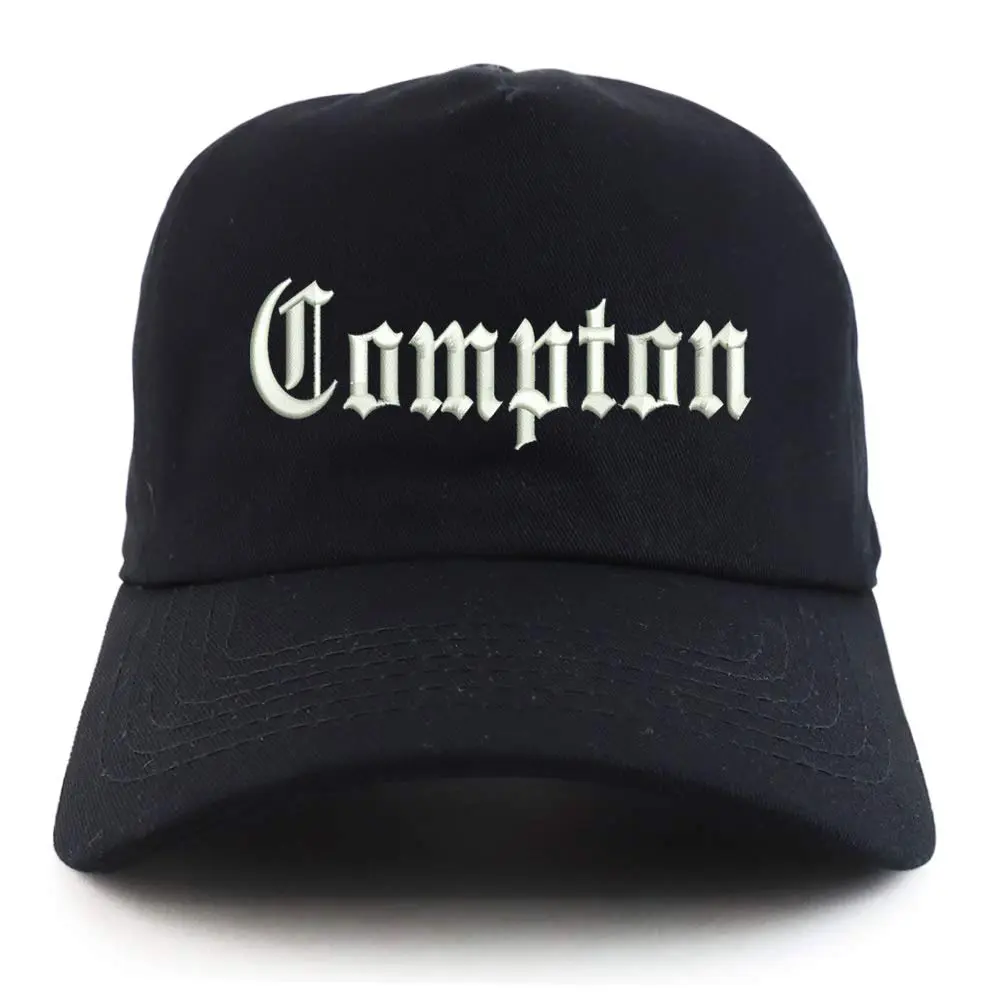 Trendy Apparel Shop Compton City Old English Unstructured 5 Panel Baseball Cap