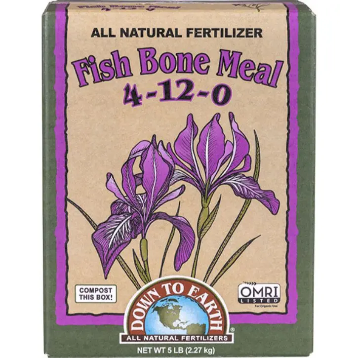 Down To Earth Fish Bone Meal OMRI Certified Organic fertilizer for Planting and Gardening